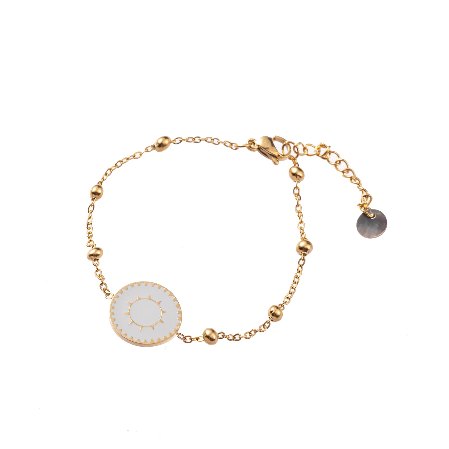 Brăţară - White Sun (inox auriu)