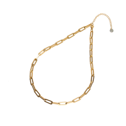 Colier clasic de aur cu zale.